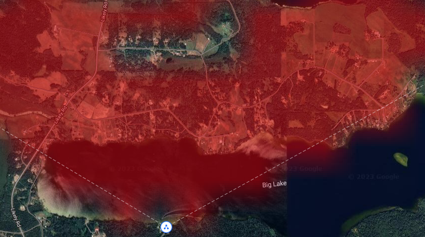 Big Lake coverage, South 3.65 Sector